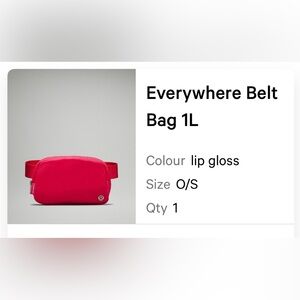 lululemon athletica Everywhere Belt Bag - Lip Gloss Red